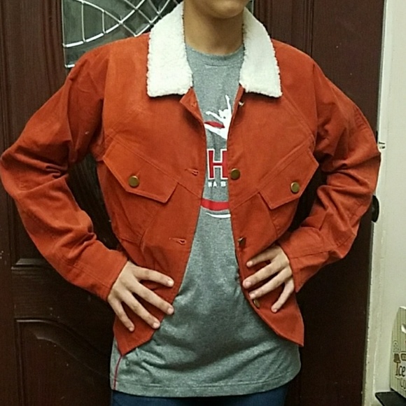 1 left!! Sz. Sm!!NWT 80s style RUST COLORED JACKET - Picture 4 of 6